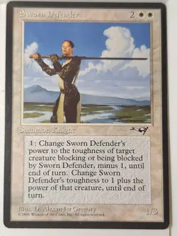 Sworn Defender - Alliances - Magic the Gathering MTG Nice! - Image 1