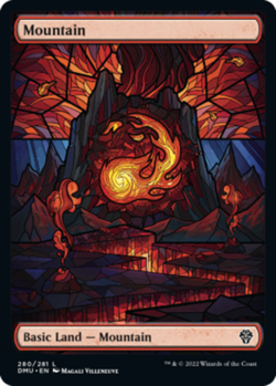 Mountain (280) - Foil - Showcase NM, English MTG Dominaria United - Image 1