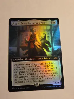 Light-Paws, Emperor's Voice X1 (Extended Art) FOIL MTG Kamigawa: Neon Dynasty - Image 1