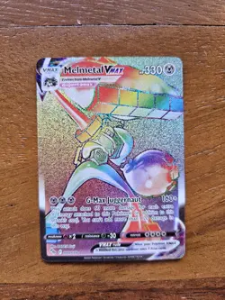 Pokemon Melmetal VMAX 080/078 Secret Rare Rainbow Holo Pokemon TCG - Image 1