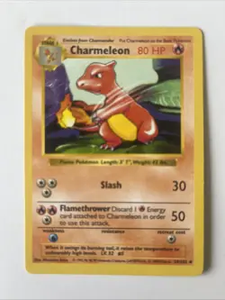 Pokemon Shadowless Charmeleon Base Set 24/102 Uncommon regular Vintage 1999 WOTC - Image 1