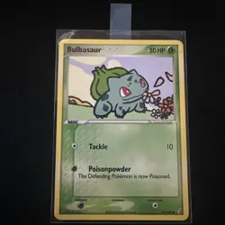 Bulbasaur 45/100 NM Non Holo Cute Pink Flower Crystal Guardians Pokemon Card! NM - Image 1