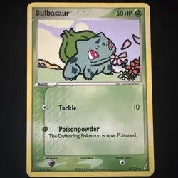 Bulbasaur 45/100 NM Non Holo Cute Pink Flower Crystal Guardians Pokemon Card! NM - Image 2