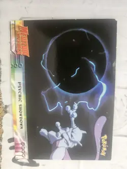 Pokemon Topps #33 Psychic Showdown Mewtwo Strikes Back Movie Black logo - Image 1