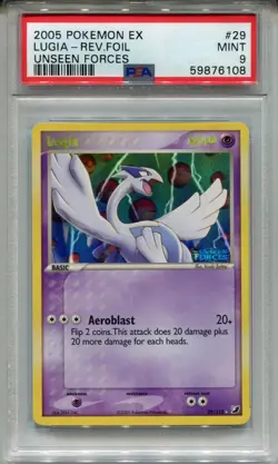 Pokemon Ex Unseen Forces #29 Lugia Reverse Foil PSA 9 - Image 1