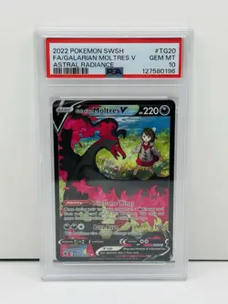 🔥2022 POKEMON SWSH ASTRAL RADIANCE FULL ART/GALARIAN MOLTRES V PSA 10🔥 - Image 1