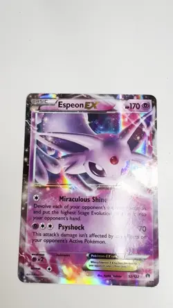 Pokemon Espeon EX 52/122 XY BREAKpoint Ultra Rare Holo - LP - Image 2