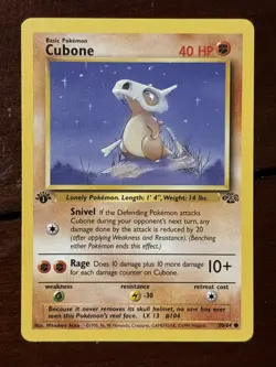 Pokemon Jungle Cubone 1st Edition 50/64 Common LP - Image 1
