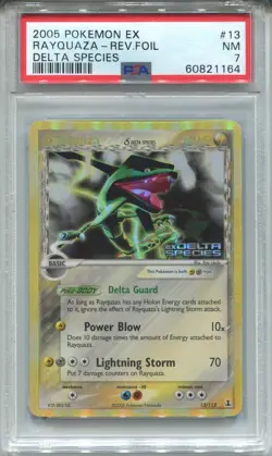 Pokemon Ex Delta Species #13 Rayquaza Reverse Foil PSA 7 - Image 1