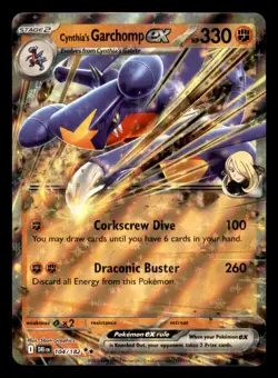 Cynthia's Garchomp ex 104/182 Double Rare Destined Rivals Pokemon Near Mint - Image 1