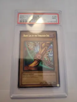 Yugioh Exodia Right Leg of the Forbidden One LOB-120 1st Edition PSA 9 Mint - Image 1