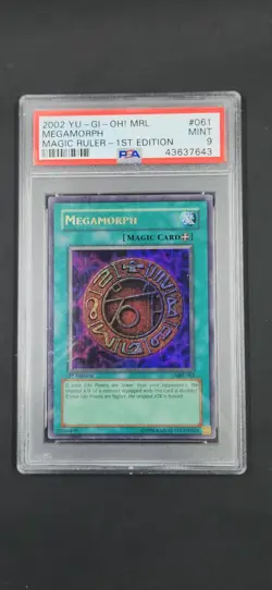 Yu-Gi-Oh! Megamorph MRL-061 1st Edition Ultra Rare (2002) PSA Mint 9 - Graded - Image 1