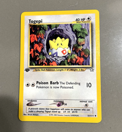 Togepi 51/111 1st Edition Pokemon Neo Genesis Set WOTC Vintage Card 2000 NM - Image 1