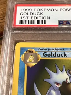 Golduck 35/62 1st Edition Fossil Non Holo Pokemon Card 1999. PSA MINT 9 - Image 3