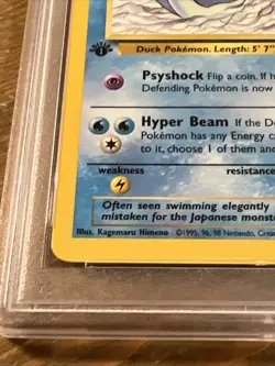 Golduck 35/62 1st Edition Fossil Non Holo Pokemon Card 1999. PSA MINT 9 - Image 5