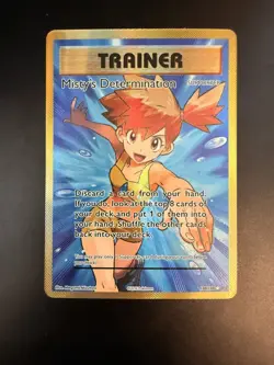 Misty's Determination 108/108 Textured Full Art Pokemon Card - NM/Mint - Image 2