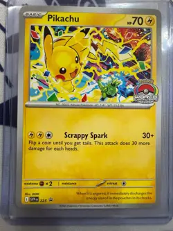 Pokemon Pikachu Promo 2025 World Championships SVP EN 225 Pokemon Card Worlds - Image 1