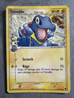 Pokemon TCG Dragon Frontiers Card | Totodile (Delta Species) 67/101 Common - Image 1