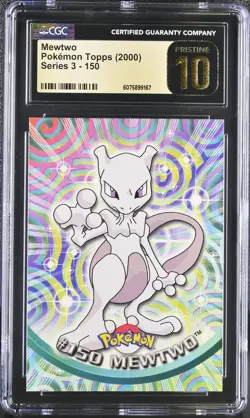 CGC 10 PRISTINE Mewtwo 2000 Series 3 Topps 150 Pokemon Card - Image 1