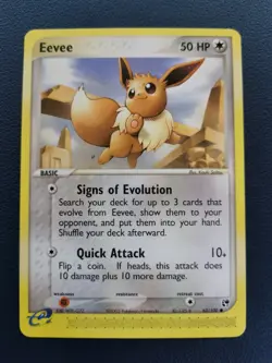 Pokemon Card Eevee 63/100 EX Sandstorm Common - Image 1