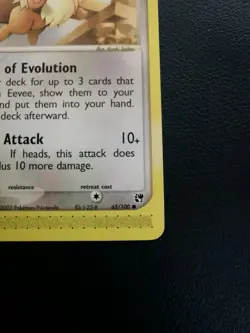 Pokemon Card Eevee 63/100 EX Sandstorm Common - Image 5