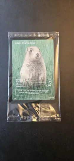 LIFE TCG Mammal Utah Prairie Dog 1st Edition Promo Rare Card 107 Full Art Sealed - Image 1