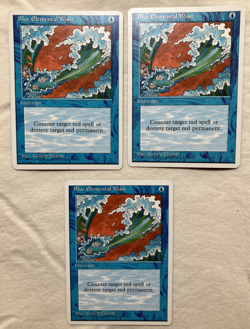 MTG Blue Elemental Blast x3 - 4th Edition - Image 1