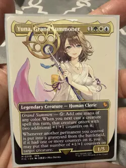 MTG Yuna, Grand Summoner Borderless Regular #0208 Near Mint Final Fantasy NM/M - Image 1