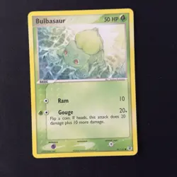 Bulbasaur 55/112 FireRed & LeafGreen Regular Pokemon TCG 2004 Vintage English - Image 1