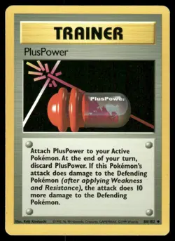 Pokemon Cards PlusPower 84/102 UNLIMITED Base Set WOTC Uncommon NM - Image 1