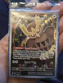 Pokemon TCG Noctowl SVP 141 Black Star Promo Sealed Mint Condition - Image 1