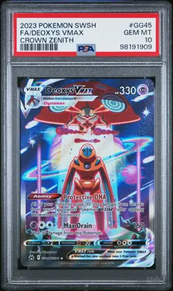 2023 POKEMON SWORD & SHIELD CROWN ZENITH #GG45 FULL ART/DEOXYS VMAX PSA 10 - Image 1