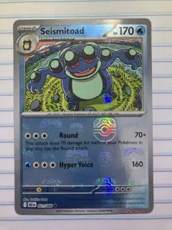 Pokemon TCG Seismitoad Masterball Reverse Holo 021/086 Black Bolt NM Condition - Image 1