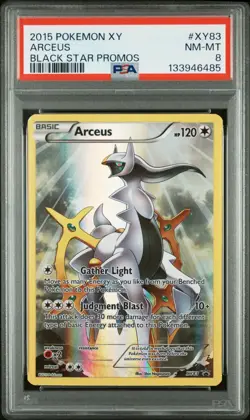2015 Pokemon Gaming XY Promos Arceus #XY83 PSA 8 - Image 1