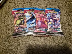 Pokemon Battle Styles Sleeved Booster Pack Art Bundle [Set of 4] 820650808197 - Image 1