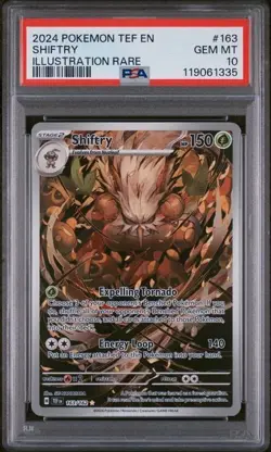 2024 POKEMON TEF EN-TEMPORAL FORCES ILLUSTRATION RARE #163 SHIFTRY PSA 10 - Image 1