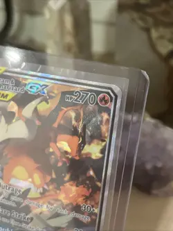 2019 POKEMON SM BLACK STAR PROMO #SM201 FULL ART/RESHIRAM & CHARIZARD GX MP - Image 2