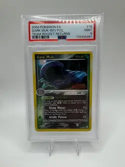 2004 POKEMON EX TEAM ROCKET RETURNS #16 DARK MUK-REVERSE FOIL PSA 9 - Image 1