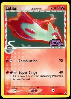 Pokemon Latias (Delta Species) 21/110 Holon Phantoms Reverse Holo Stamped MP - Image 1
