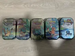 Lot of 5 Pokemon TCG Kanto Friends Mini Tin Set Factory sealed - Image 1