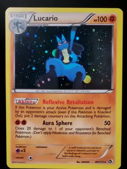 POKEMON LUCARIO 80/113 - COSMOS PROMO - HOLO RARE LP-NM - Image 3