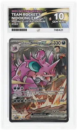 Pokemon Team Rocket's Nidoking EX 233/182 ACE 10 Destined Rivals SIR - Image 1