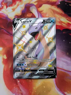 Pokemon TCG: Lapras V Sv110/Sv122 - Shining Fates Shiny Vault Holo - Image 1