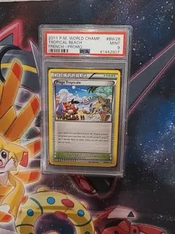 Pokemon French Tropical Beach 2011 World Championships Promo BW28 PSA 9 MINT - Image 1