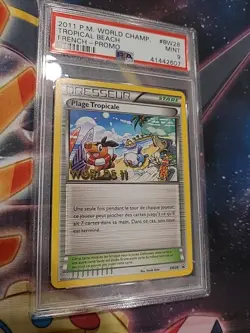 Pokemon French Tropical Beach 2011 World Championships Promo BW28 PSA 9 MINT - Image 4