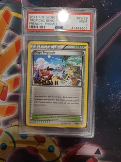 Pokemon French Tropical Beach 2011 World Championships Promo BW28 PSA 9 MINT - Image 5