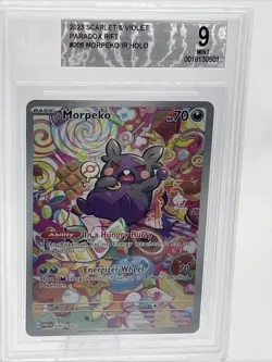 Mint 2023 POKEMON PAR EN-PARADOX RIFT IR Holo #206 MORPEKO BGS 9 - Image 1