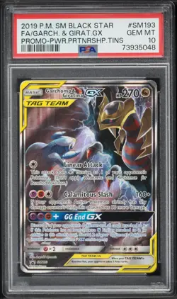 Pokemon Garchomp & Giratina GX Power Partnership Tin Full Art Promo SM193 PSA 10 - Image 1