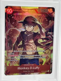 One Piece Monkey D. Luffy ST10-006 Treasure Booster Set Promo PSA 10 - Image 2