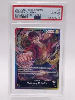 PSA 10 - Monkey D. Luffy Leader Promo - Sealed Battle Vol. 2 - One Piece English - Image 1